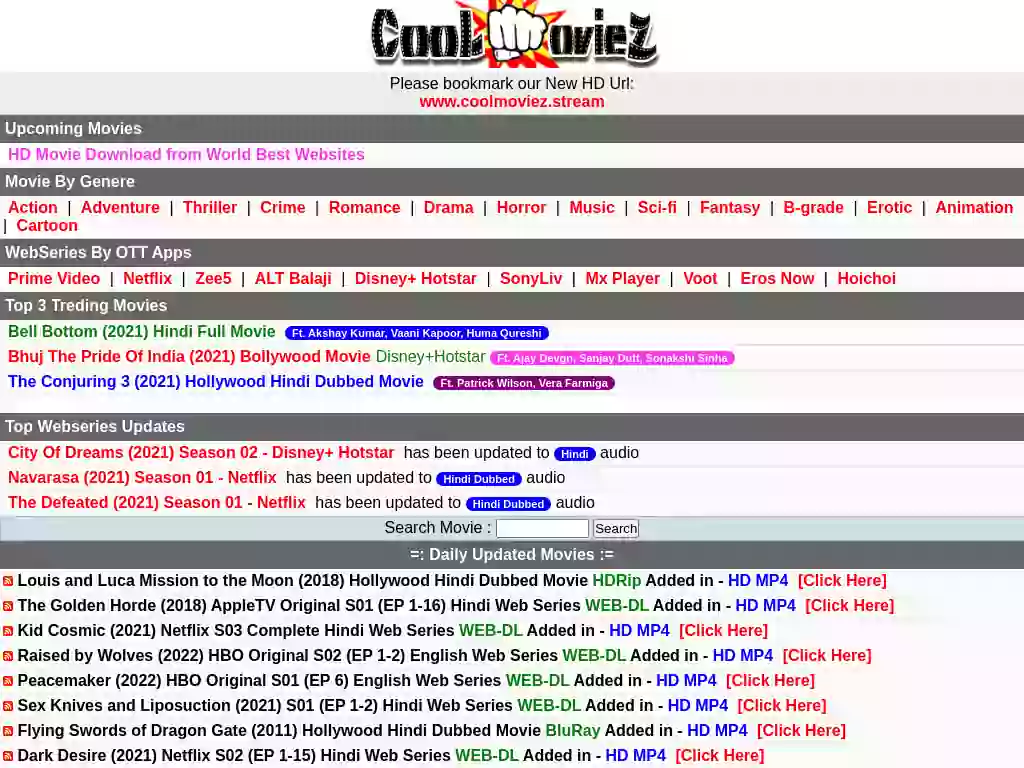 Coolmoviez 2022: Free Bollywood, Hollywood Dubbed Movies Download